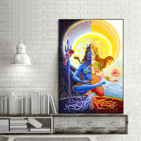 abstract painting of lord shiva