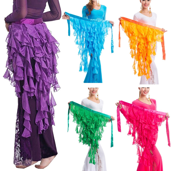 Lady's Sexy Chiffon Belly Dance Hip Scarf Skirt Pole Dance Costumes Wish