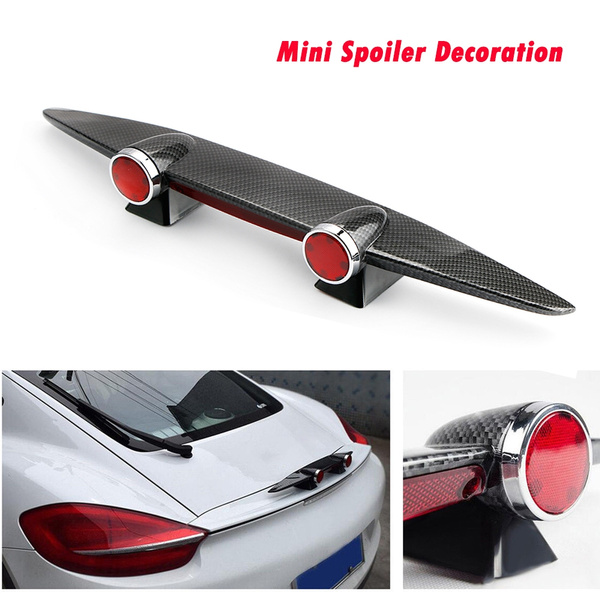 Universal 19“ Mini Spoiler Auto Car Tail Decoration Spoiler Carbon Fiber &  Smooth Wing