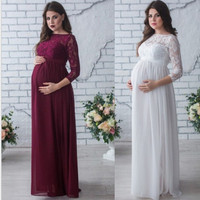 Wish Reseñas de clientes: Elegante Ropa de maternidad Vestido de noche Mujeres embarazadas Vestidos de gala femeninos Vestidos Ropa Embarazada