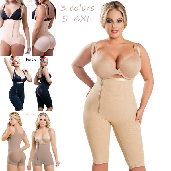 Women Open Bust Slimmer Shapewear Bodysuit Tummy Control Lifter Body Shaper Fajas  Colombianas 3 Colors