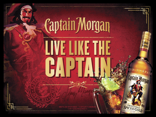 Captain Morgans Rum advertising retro vintage metal sign 