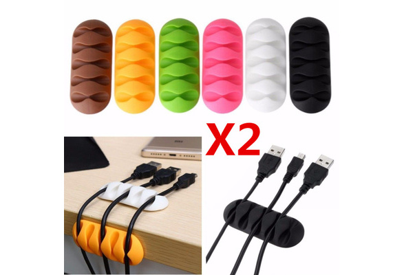 Cable Reel Organizer Desktop Clip Cord Management Headphone Wire Holder 2 Colors 