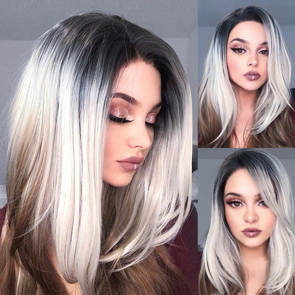 Natural Straight Hair in Ash