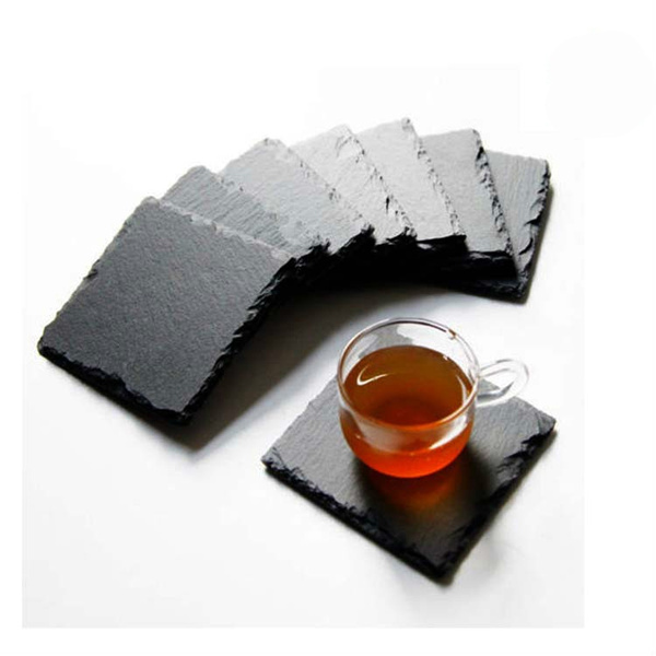 Pinecone Tree Of Life Stone Coaster Set - 4 Natural Stone Coasters, 10x10cm Each, With Protective Backing (SC103)
