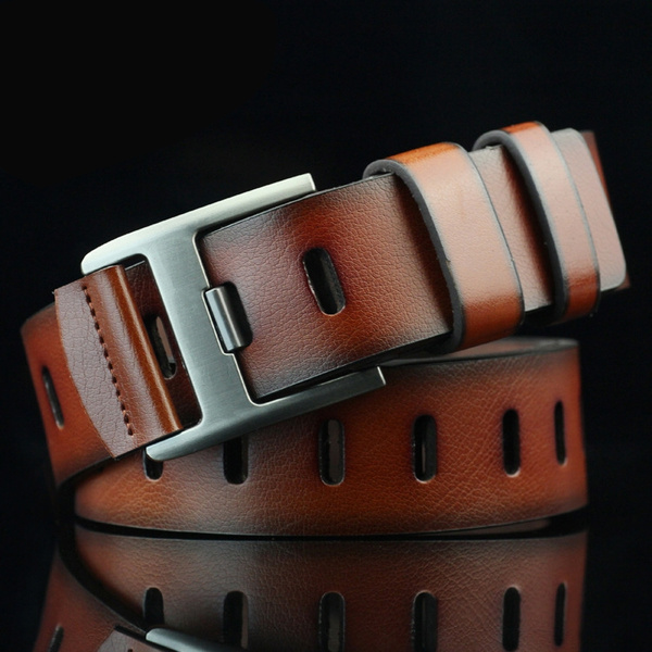 Pin Buckle Belt Cowboy Leather Belts 