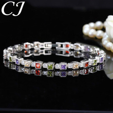 Sterling, Crystal Bracelet, Silver Jewelry, Fashion