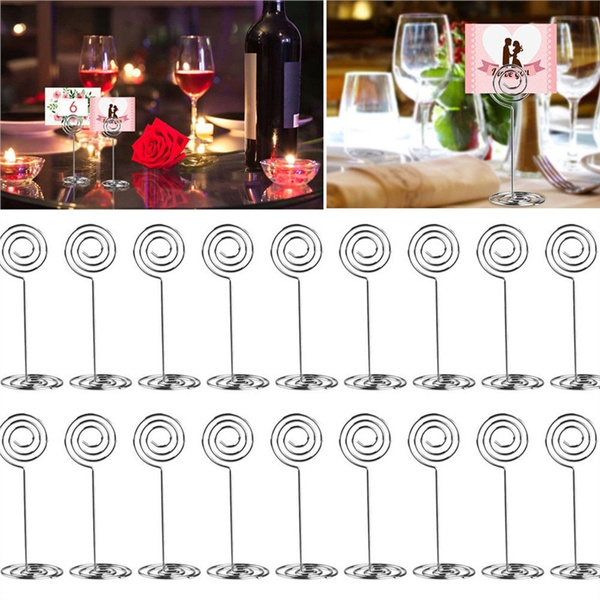 12pcs Table Number Holders Party Favor Menu Clips Place Card Holder for Birthday 