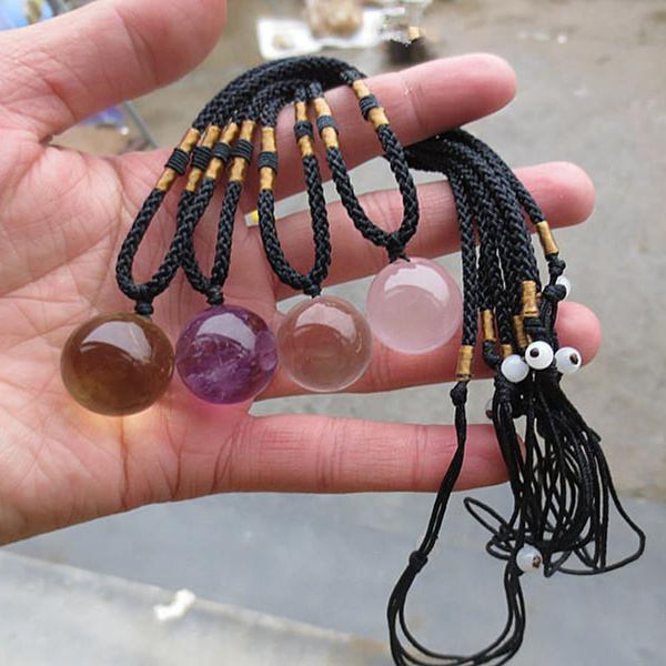1Piece Unisex Genuine Round Gemstone 