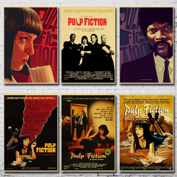 Pulp Fiction Posters Vintage Paper Retro anime poster poster Vintage Home  Wall sticker Decor Quentin Tarantino(BUY 3 GET 4) | Wish