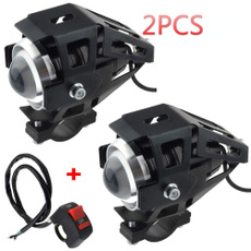 2Pcs/set U5 3000LM 125W Upper Low Beam Motorcycle Headlight LED Motorbike  Driving  Spot Fog Spot Bulb Light & Switch