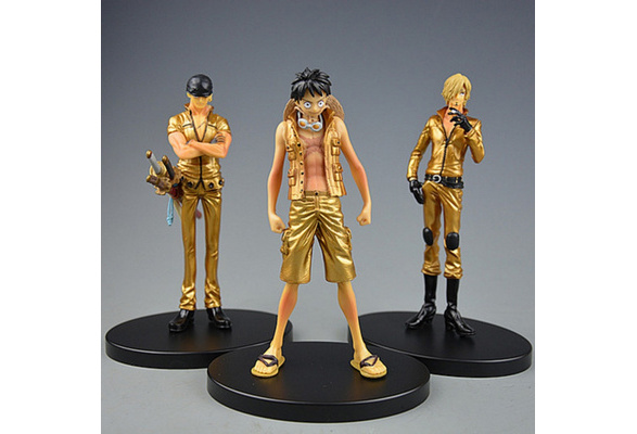 BANDAI SUPER ONE PIECE STYLING FILM GOLD 1 FIGURE SET LUFFY,SANJI