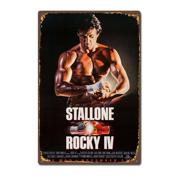 Metal Tin Sign ROCKY BALBOA  III Decor Pub Bar Home Vintage Retro Poster 