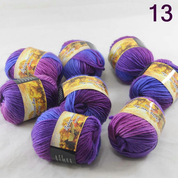 SALE 8ballsX50g NEW Chunky Colorful Hand Knitting Scores Wool Yarn