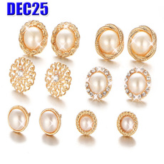 Jewelry Set, Hoop Earring, ジュエリー, Pearl Earrings