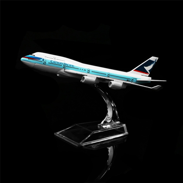 16cm Boeing B747 Air Cathay Pacific Airplane Model w/Stand Collections Diecast 