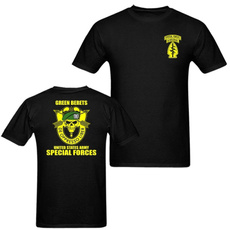 specialforcesgreenberetsairbornemenstshirt, Shirt, Army, topsamptshirt
