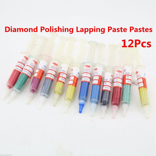 12Pcs Diamond Polishing Lapping Paste Pastes Compound Set 5 Gram 0.5