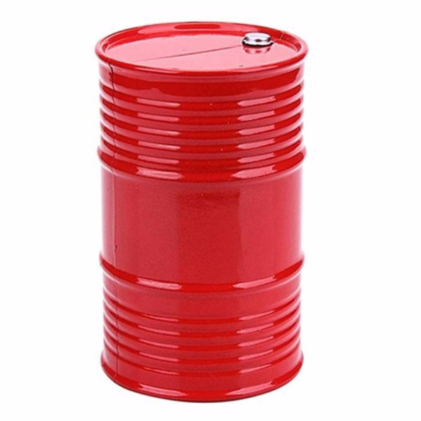 For 1/10 RC Rock Crawler Red Gas Oil Drum Tank For SCX10 RC4WD D90 CC01 