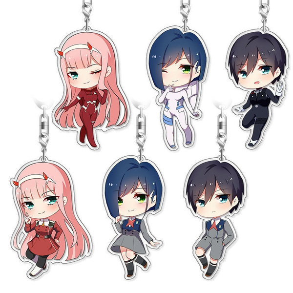 Zero Two Acrylic Keychain, Zero Two Keychain Figure