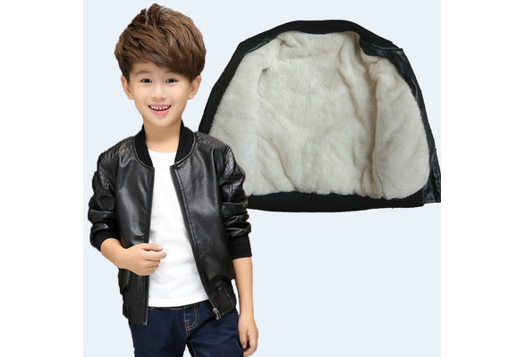 Boy's Faux Leather Jackets