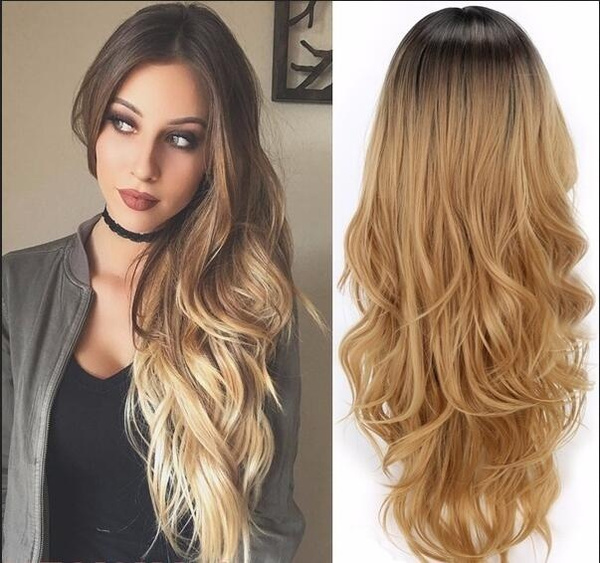 black and blonde wig