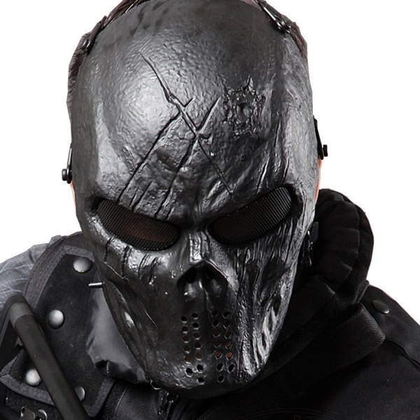 Details about   Airsoft Paintball Tactical Zombie Adjustable SkullMesh Full Face Protection Mask 