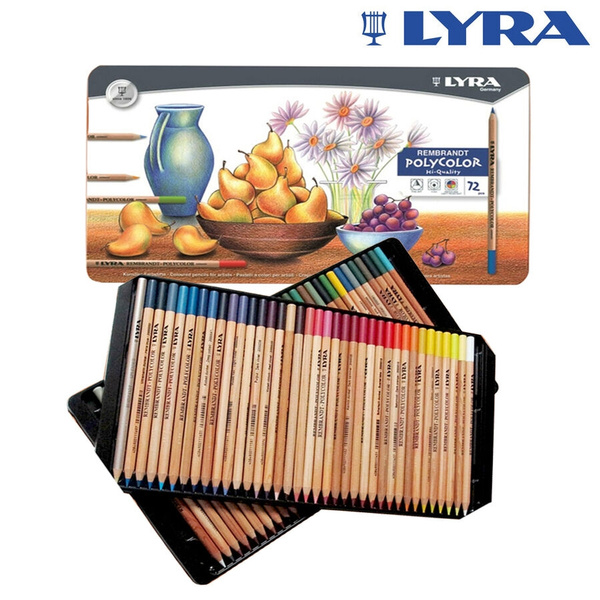 LYRA Colored Pencils Rembrandt Polycolor Art Pencils, Set of 72,  36.Assorted Colors (2001720)