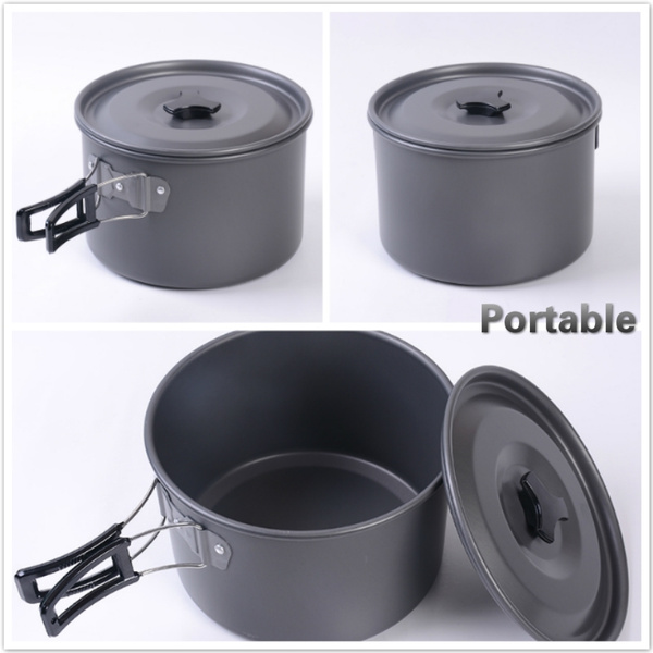 Outdoor Hanging Pot Cooking Aluminum Woks Camping Bonfire Party Picnic