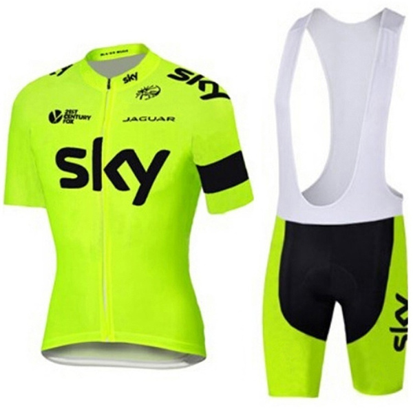Fluorescencia sky jersey ciclismo gel pad bike shorts Ropa Ciclismo de  secado rápido pro bike wear mens ciclismo Maillot Culotte | Wish