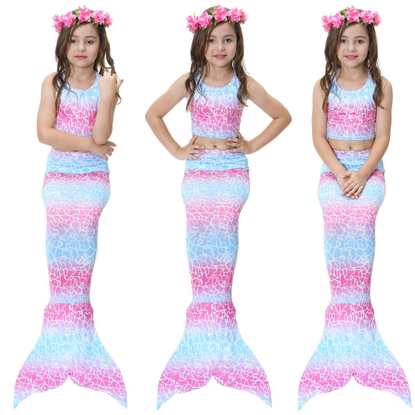 Baby Kids Girl badmode zeemeermin badpak kinderen badpak bikini hoge ...