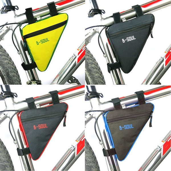 Triangle Bike Bag Cycling Bicycle Front Tube Frame Pouch Holder Saddle Pannier 