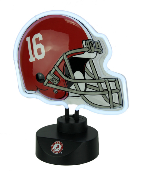 University of Alabama Crimson Tide Football Helmet Neon Tabletop Sculpture 