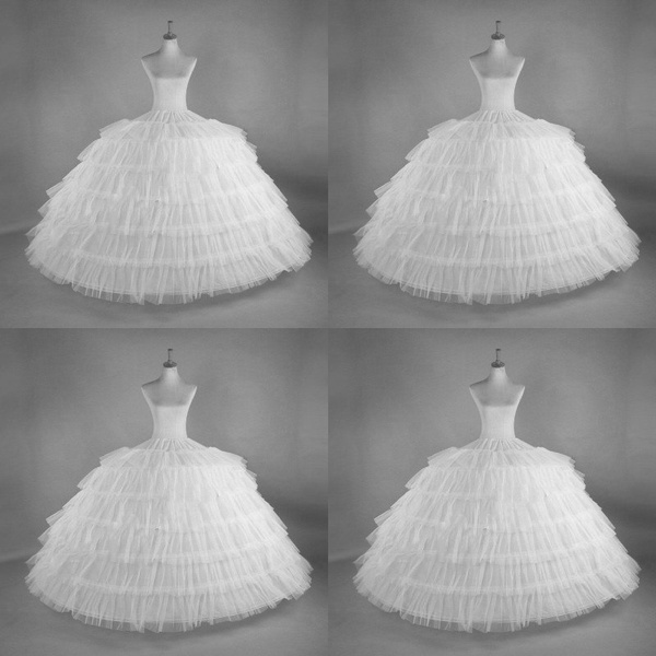 Stylish White Big 7-HOOP Wedding Bridal Prom Petticoats Underskirt Crinoline 