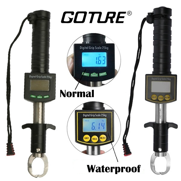 Goture Digital Stainless Steel Fish Lip Gripper with Scale Ruler(55lb,39in)