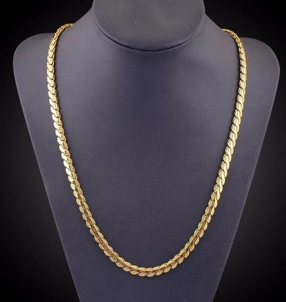 Gold 3mm 16-30inch Men Women Figaro 