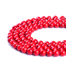 howliteturquoise, redhowlitestone, Jewelry, loosebeadsstrand