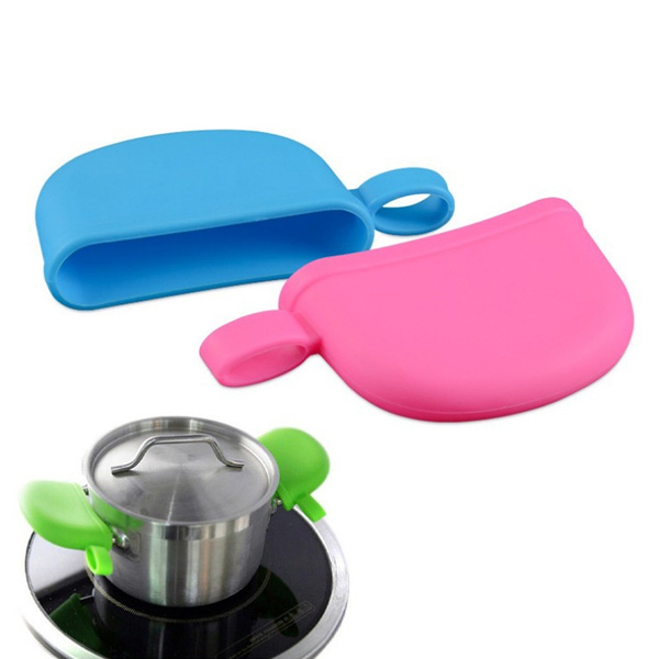 Details about   3pairs Scald Proof Pan Grip Cover Oven Trays Kitchen Pot Handle Sleeve Silicone