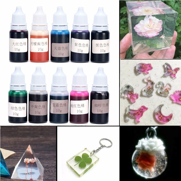 New 10 Colors 10g Epoxy UV Resin Coloring Dye Colorant Resin Pigment ...