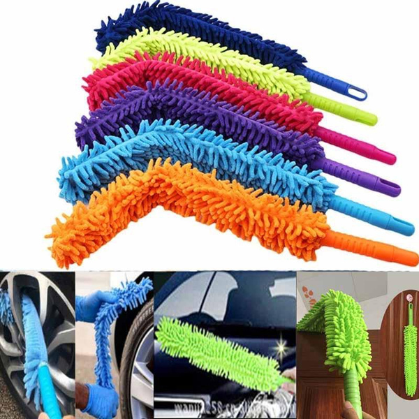 Car Wash Brush Flexible Xtra Long Soft Microfiber Noodle Chenille Wheel Cleaner