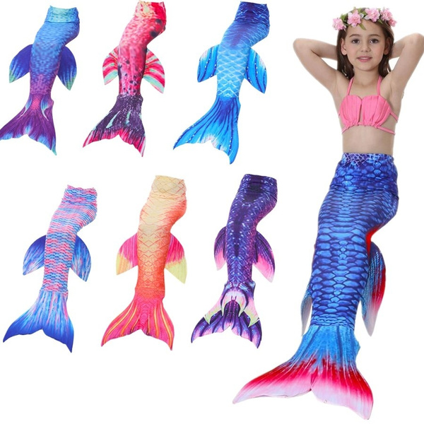 Cosplay Princesse Sirène Queue Enfants Filles Swimmable Tail Bikini ...