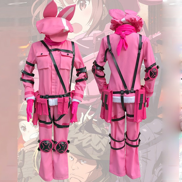 Cute Color Sword Art Online Alternative Ggo Cosplay Gun Gale Online Llenn Unisex Cosplay Costume With Cap Full Set Wish