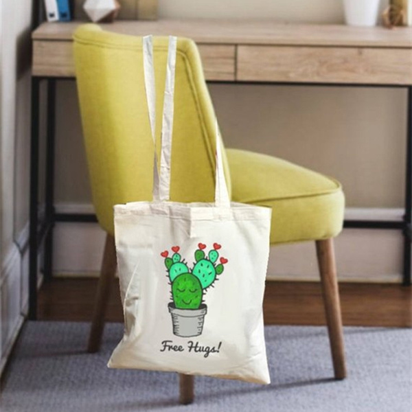 Watercolor Tropical succulent Plants Print Linen Bag Floral Tote Bags For  Women Folding Reusable Shopping Bags Traveling Bags