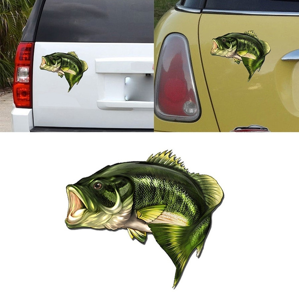 Car Bass Fish Fishing Stickers Boat Kayak Decals Truck Laptop