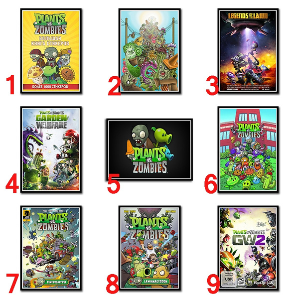 Plants Vs. Zombies Art Print Gaming Room Poster Game Room 