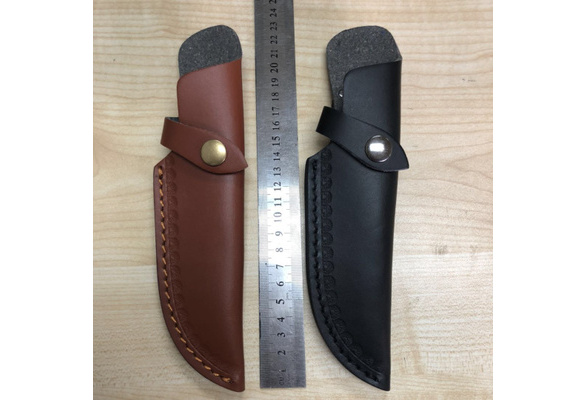 Fixed Blade Straight Knife Holder Outdoor Tool Belt Loop Hunt Edc Multi Holster Carry Sheath Leather Scabbard Pouch Bag Wish