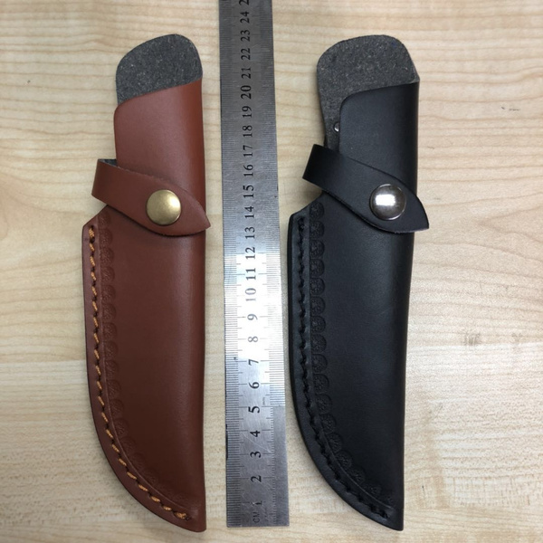  Straight Knife Sheath 5 Brown : Hunting Fixed Blade Knives :  Sports & Outdoors