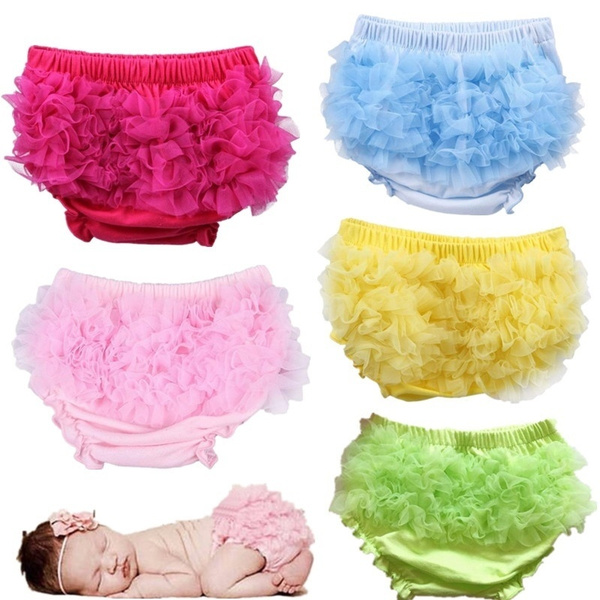 Baby Fashion Newborn Infant Ruffled Ruffle Panties Bottoms Short Lace ...