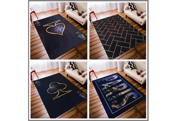 Lucky Mat Spades A Carpet Poker Area Rug Floor Mat for Living Room Bedroom 