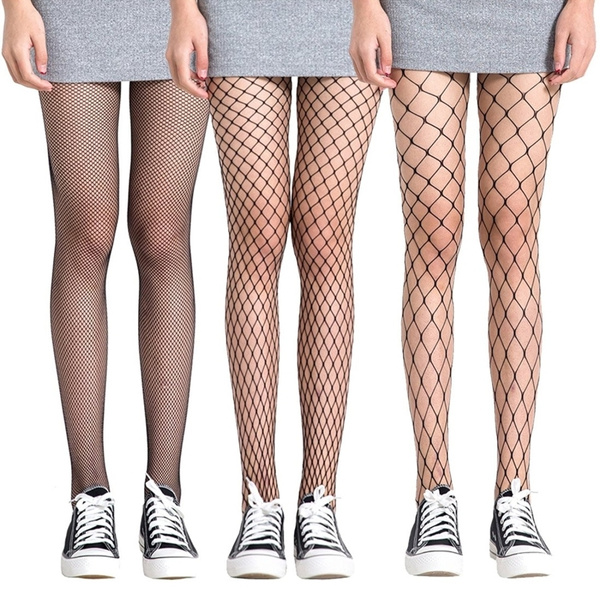 Fishnet Stockings Plus Size Fence Net Pantyhose Hollow Stretchy Comfortable  Tights Seamless Net Pantyhose Women(Black;White)